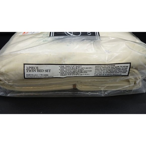 Vintage Twin Sheet Set, Floral Print, NOS Sheets, New in Package, Bedding Linens - Picture 5 of 5